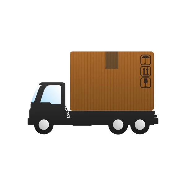 Vehículo camión de reparto — Vector de stock