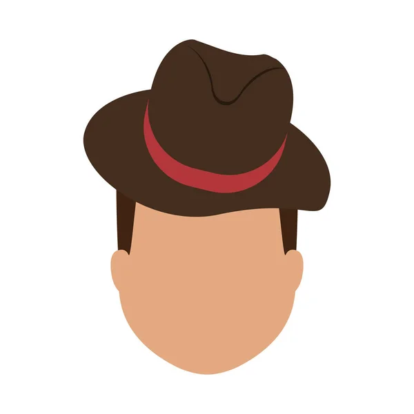 Sombrero vintage masculino — Vector de stock