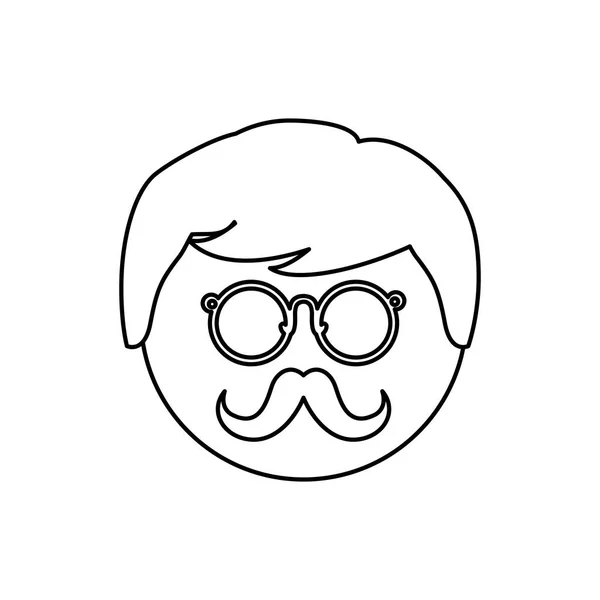 Moustache et lunettes — Image vectorielle
