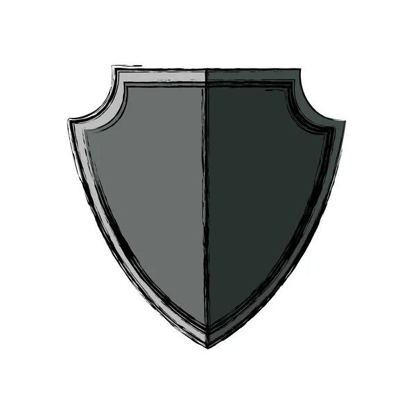 Security shield draw — Stock Vector