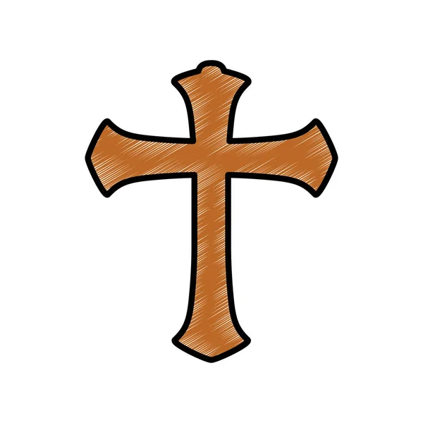 Symbole croix christianisme — Image vectorielle