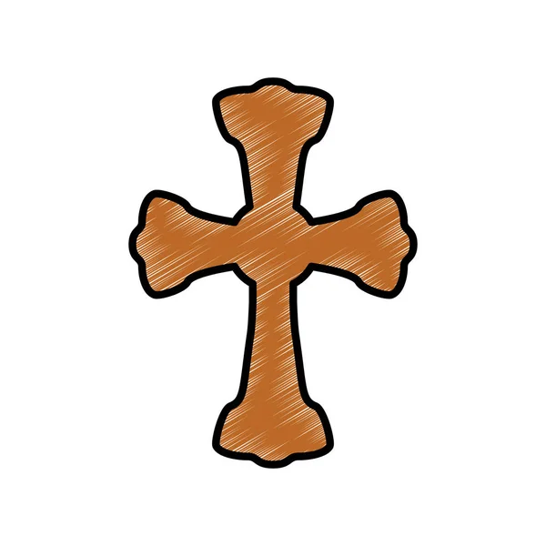 Ο Χριστιανισμός Σταυρός σύμβολο — Διανυσματικό Αρχείο