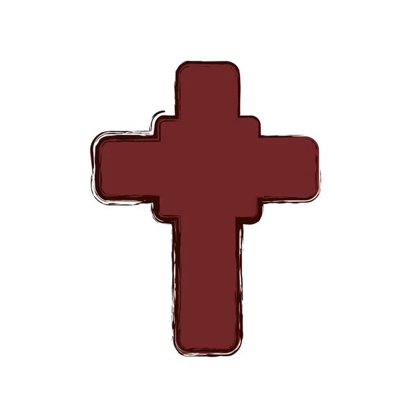 Symbole croix christianisme — Image vectorielle