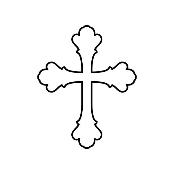 Symbole croix christianisme — Image vectorielle