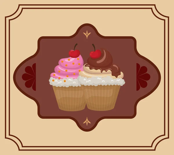 おいしいケーキ デザート — ストックベクタ