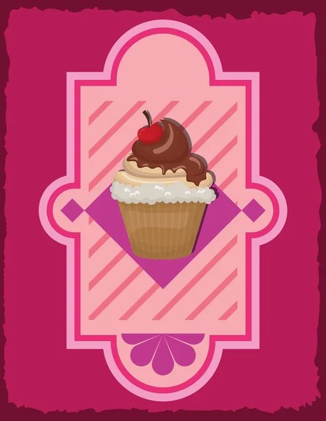 美味的蛋糕甜点 — 图库矢量图片