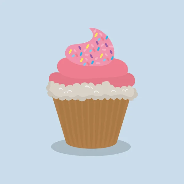 Delicioso postre cupcake — Archivo Imágenes Vectoriales