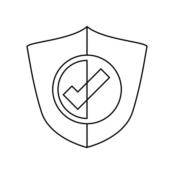 Signo de escudo antivirus — Vector de stock