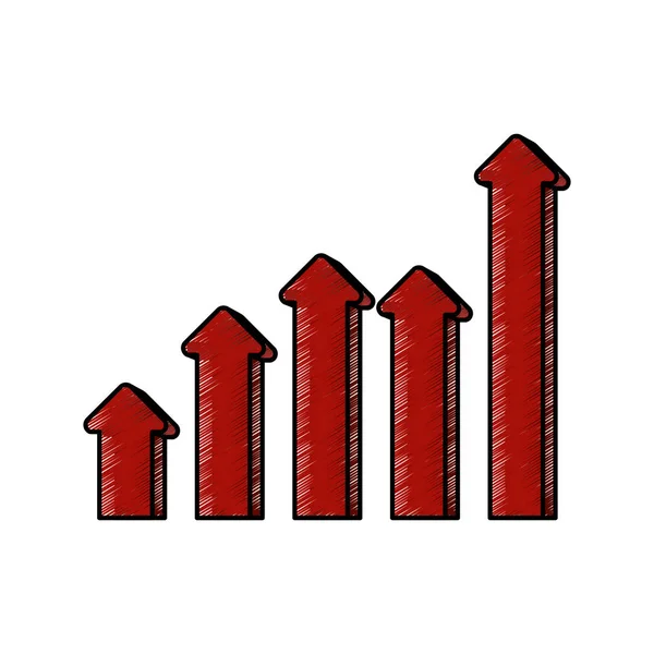 Freccia su aumento — Vettoriale Stock