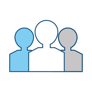 İnsanlar sembol siluet simge vektör çizim grafik tasarım