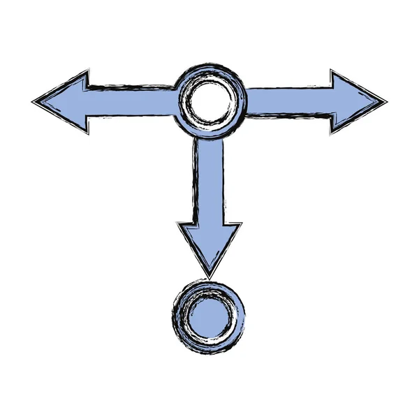 Infografische Pfeile Symbol Symbol Vektor Illustration Grafik Design — Stockvektor