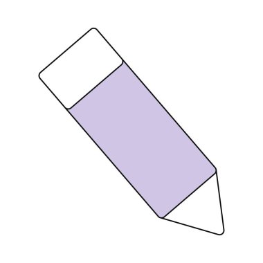 Ahşap kalem sembol simge vektör çizim grafik tasarım