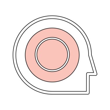 Adam baş siluet simge vektör çizim grafik tasarım