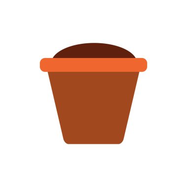 Boş Bahçe pot simge vektör çizim grafik tasarım