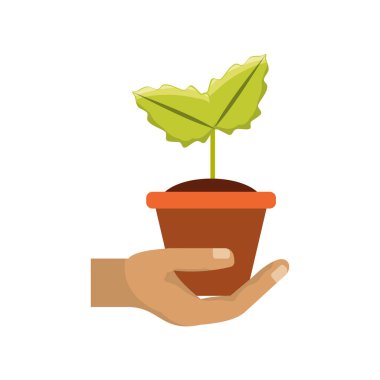 pot simgesi vektör illüstrasyon grafik tasarımında bitki