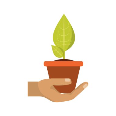 pot simgesi vektör illüstrasyon grafik tasarımında bitki