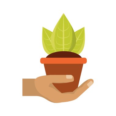 pot simgesi vektör illüstrasyon grafik tasarımında bitki
