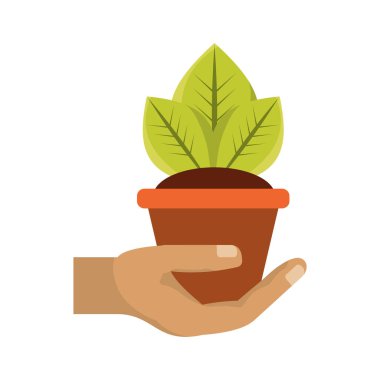 pot simgesi vektör illüstrasyon grafik tasarımında bitki