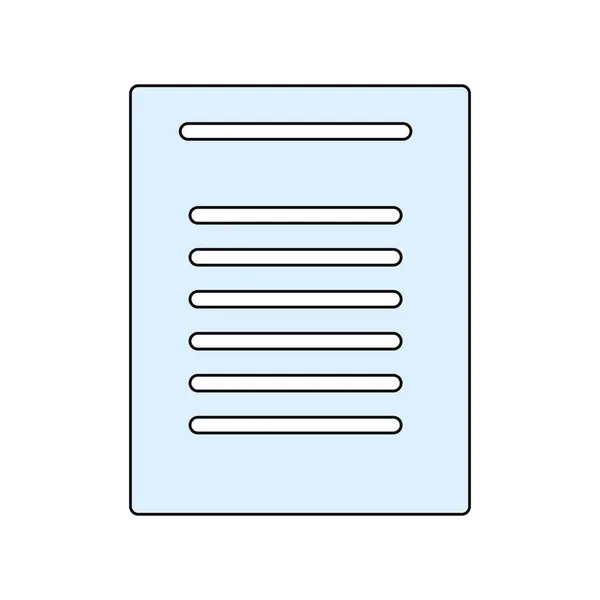 Sheet Dokument Symbol Ikonen Vektor Illustration Grafisk Design — Stock vektor