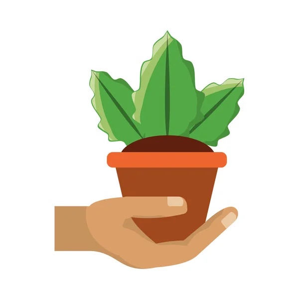 Plant Pot Pictogram Vector Illustratie Grafisch Ontwerp — Stockvector
