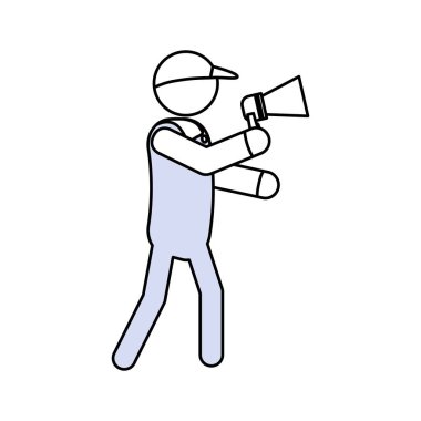 Sembol simge vektör çizim grafik tasarım kurye teslim