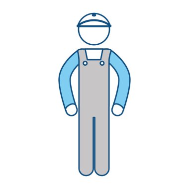 Teslimat adam kurye simge vektör çizim grafik tasarım