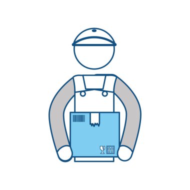 Teslimat adam kurye simge vektör çizim grafik tasarım