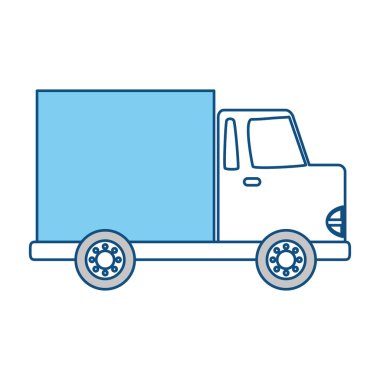 Teslim kargo kamyon simge vektör çizim grafik tasarım