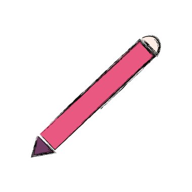 Ahşap kalem simge vektör grafik tasarım illüstrasyon izole