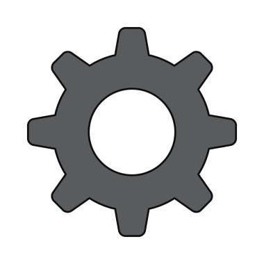 Dişli makine parça simge vektör çizim grafik tasarım