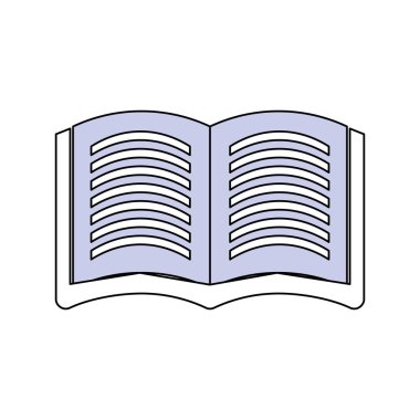 Kitap açık sembol simge vektör çizim grafik tasarım
