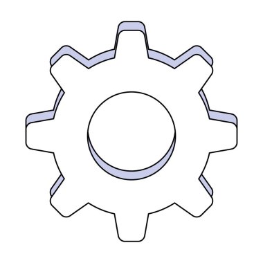 Dişli makine parça simge vektör çizim grafik tasarım