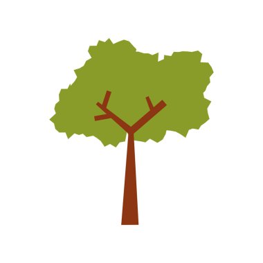 Ağaç doğa ekoloji simge vektör çizim grafik tasarım