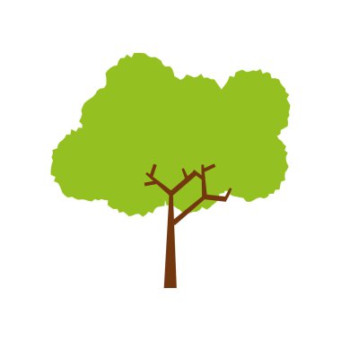 Ağaç doğa ekoloji simge vektör çizim grafik tasarım