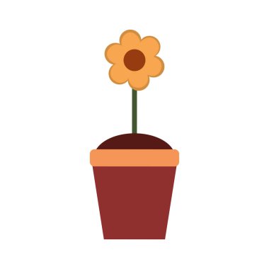 Pot simge vektör çizim grafik tasarım güzel çiçek