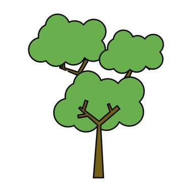 Ağaç doğa ekoloji simge vektör çizim grafik tasarım