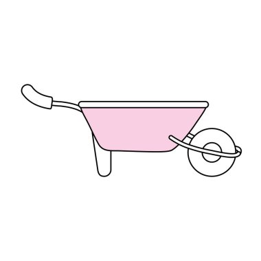 aracı simge vektör çizim grafik tasarım bahçe el arabası