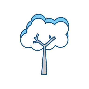 Ağaç doğa ekoloji simge vektör çizim grafik tasarım