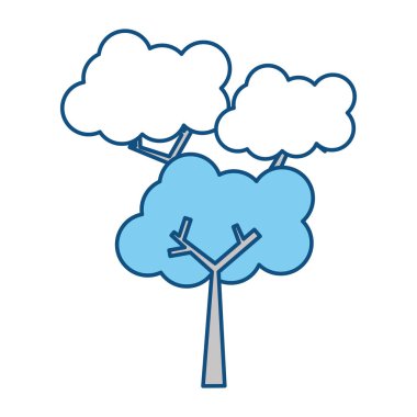 Ağaç doğa ekoloji simge vektör çizim grafik tasarım