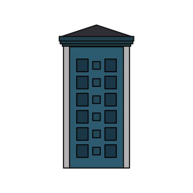 Kentsel kule simge vektör çizim grafik tasarım bina