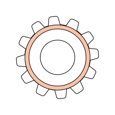 Dişli makine parça simge vektör çizim grafik tasarım