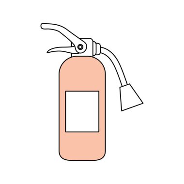 Yangın söndürücü endüstriyel güvenlik simge vektör çizim grafik tasarım