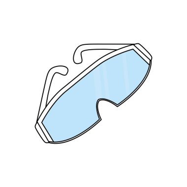 Gözlük endüstriyel güvenlik simge vektör çizim grafik tasarım