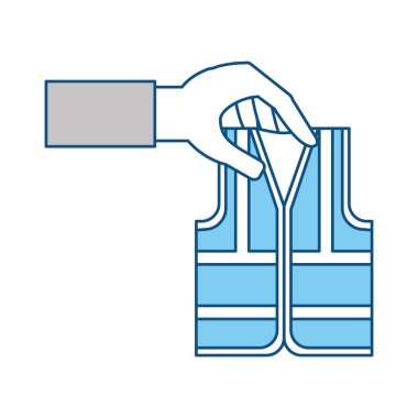 Yelek endüstriyel güvenlik simge vektör çizim grafik tasarım