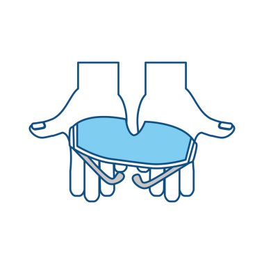 Gözlük endüstriyel güvenlik simge vektör çizim grafik tasarım