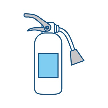 Yangın söndürücü endüstriyel güvenlik simge vektör çizim grafik tasarım