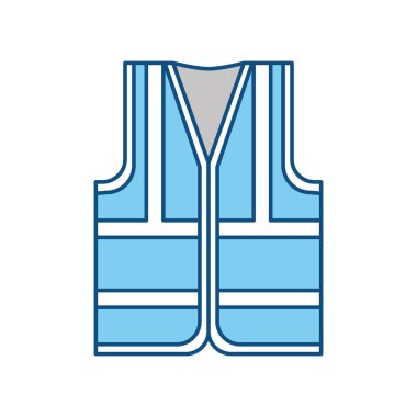 Yelek endüstriyel güvenlik simge vektör çizim grafik tasarım