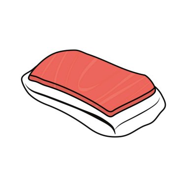 Sushi lezzetli Japon gıda simge vektör çizim grafik tasarım