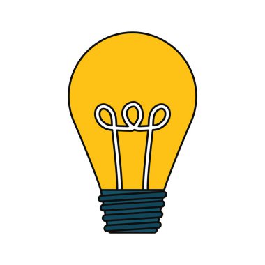 Ampul Işık enerjisi simge vektör çizim grafik tasarım