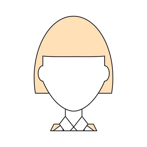 Mujer Negocios Perfil Icono Dibujos Animados Vector Ilustración Diseño Gráfico — Vector de stock